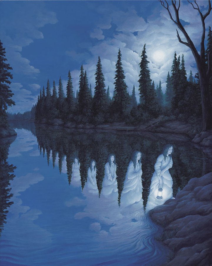 канадского художника Роба Гонсалвеса Лунные качели Rob Gonsalves