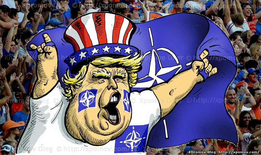 Дональд Трамп фанат НАТО | caricature Donald Trump fan NATO 