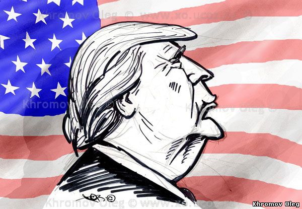 Дональд Трамп написал в твиттере что выиграл выборы Donald Trump tweeted that he won the election, caricature, карикатура