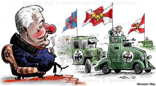 парад военной техники броневик, полуторка, тачанки, танки картинка
