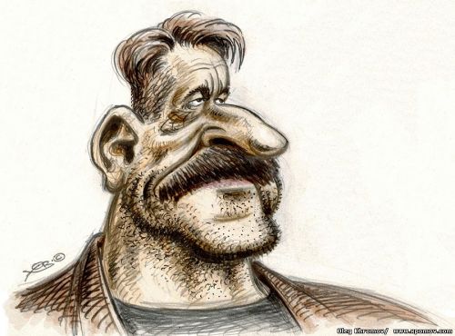 weapons baron, arms dealer Viktor Bout caricature