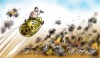 Путин штурм Алеппо Сирия карикатура ИГИЛ, барон Мюнхаузен на ядре