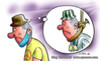 Cartoon caricature медицинские маски coronophobia, virus, false pandem